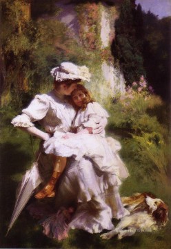  Dress Painting - TendresseMaternelle 1906 Realism Emile Friant